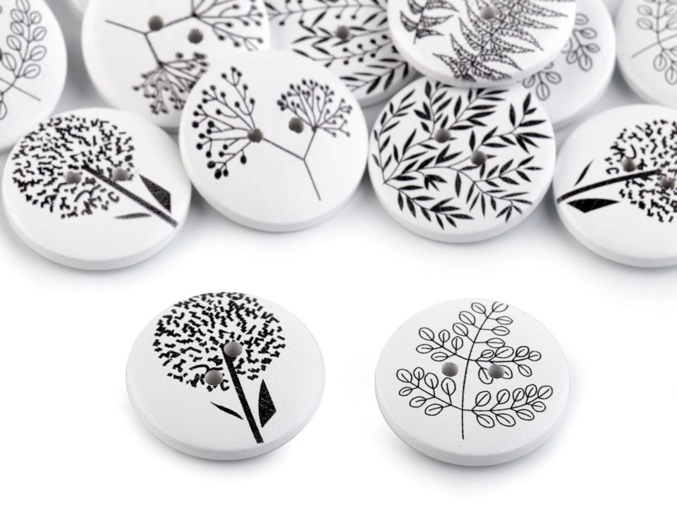 Dekorační knoflík - 5 kusů