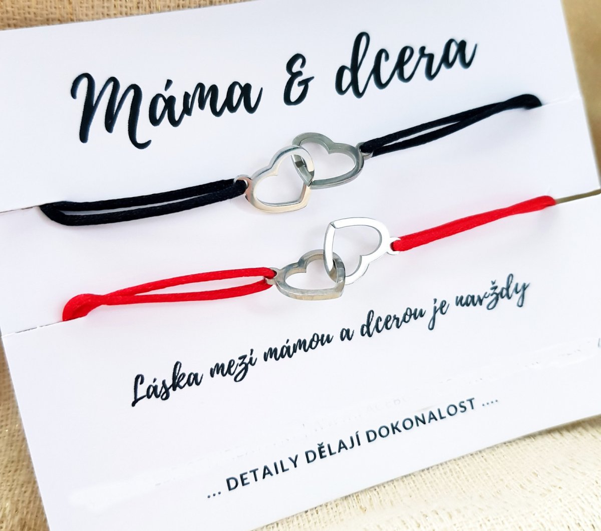 náramek máma & dcera, nerezová ocel