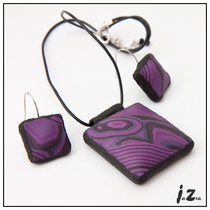 Čtverečkový komplet fuchsiový