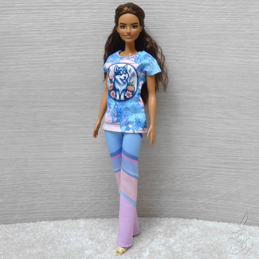 Barevné kalhoty pro Barbie