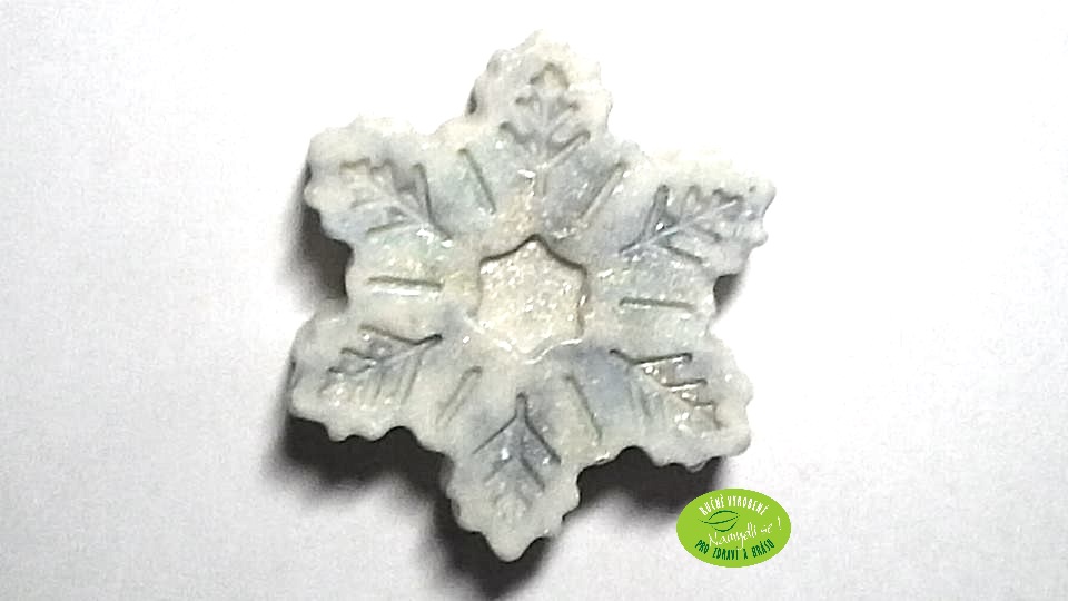 VÁNOČNÍ - Sněhová vločka / MODRÝ JÍL