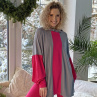 Šedocyklámenová oversize mikina