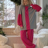 Šedocyklámenová oversize mikina