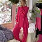 Volné turecké kalhoty cyklámenové