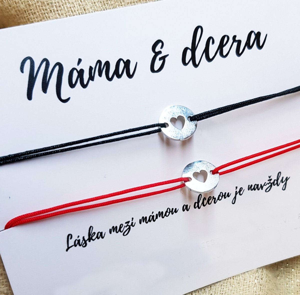 náramek máma & dcera, nerezová ocel
