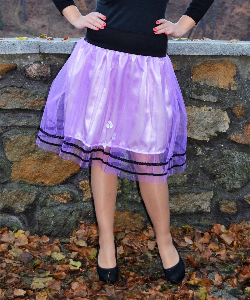 Tylová sukně Fialka