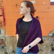 Pletená vesta - barva tmavě fialová