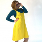 Žlutá šatová sukně kolová