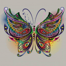 Nažehlovací obrázky - motýl 23*17,4 cm