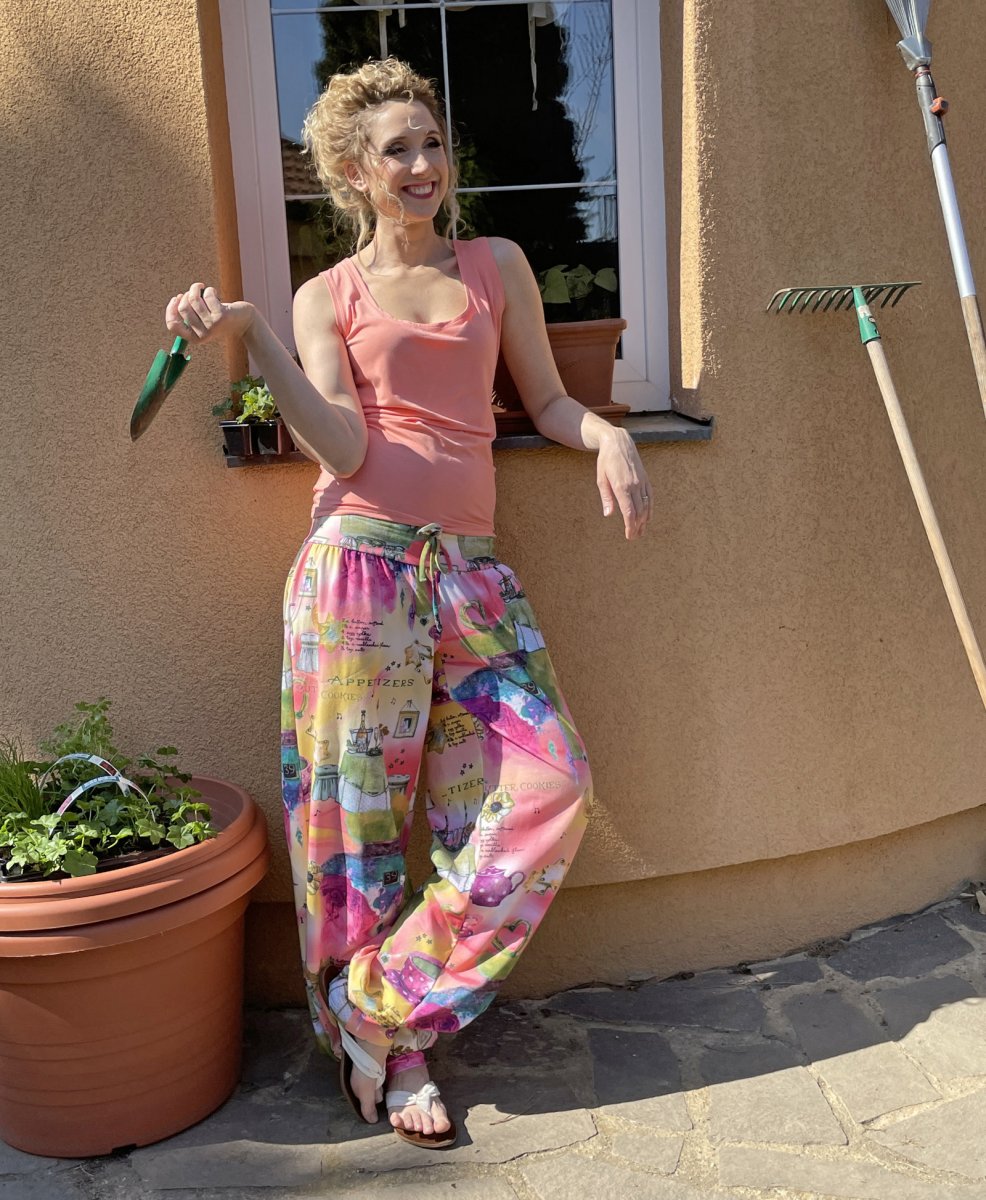 Volné turecké kalhoty barevné