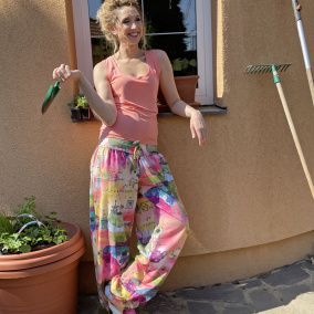 Volné turecké kalhoty barevné