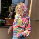 Barevná mikina s kapucí