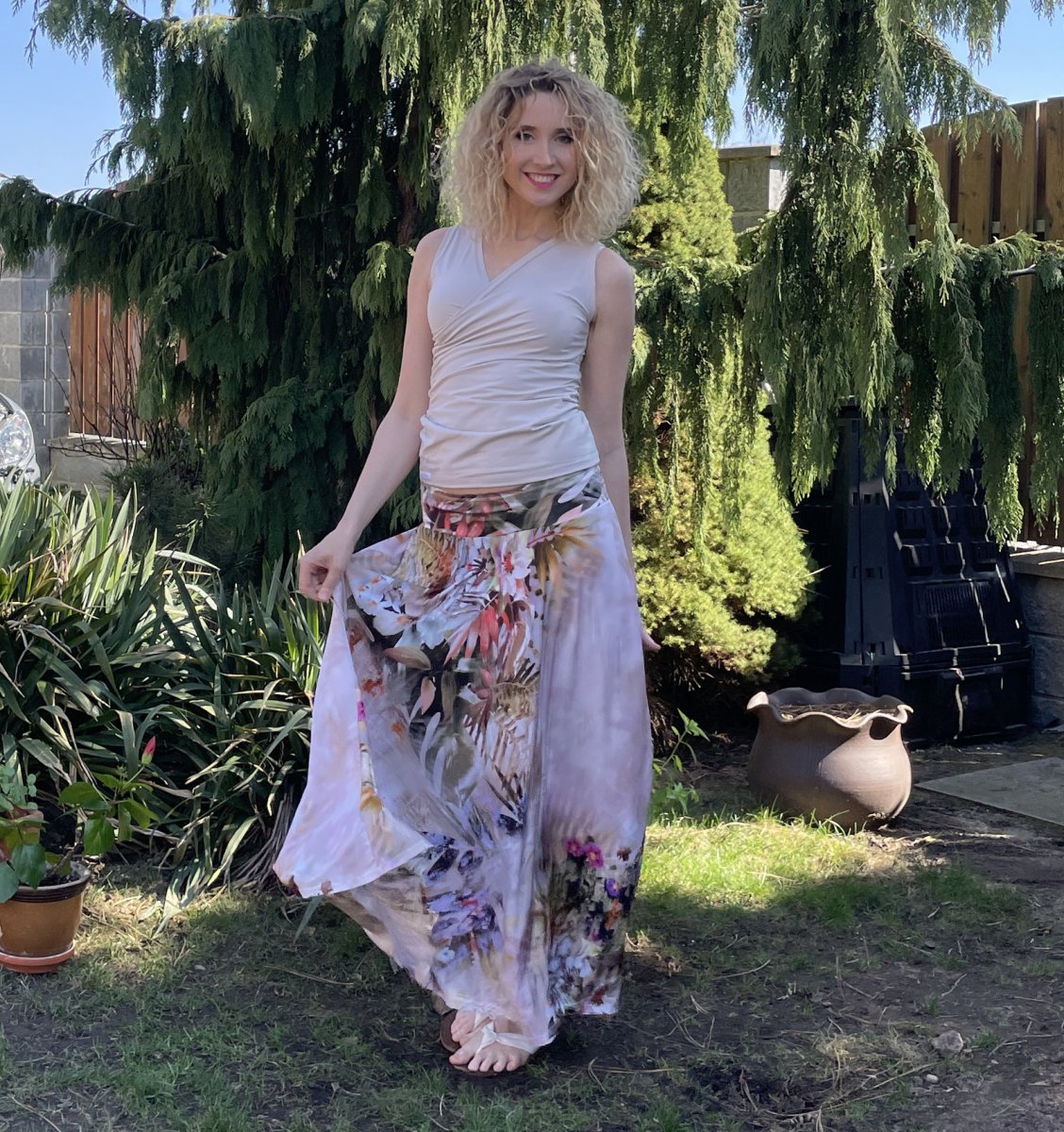 Polokolová sukně- dlouhá