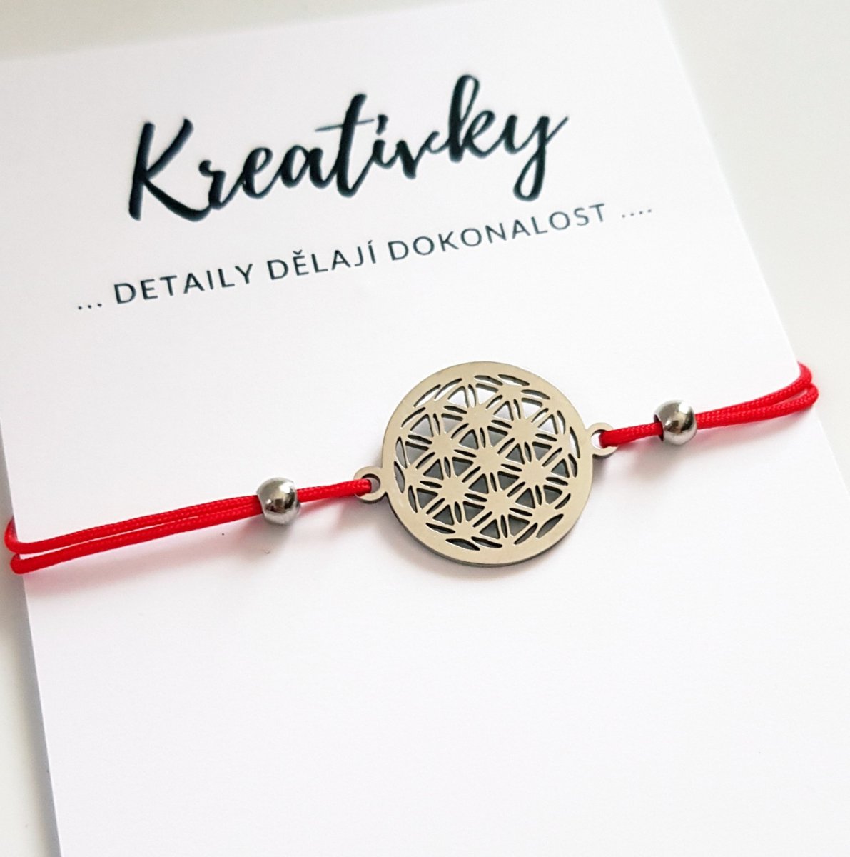 náramek Květ života, nerezová ocel