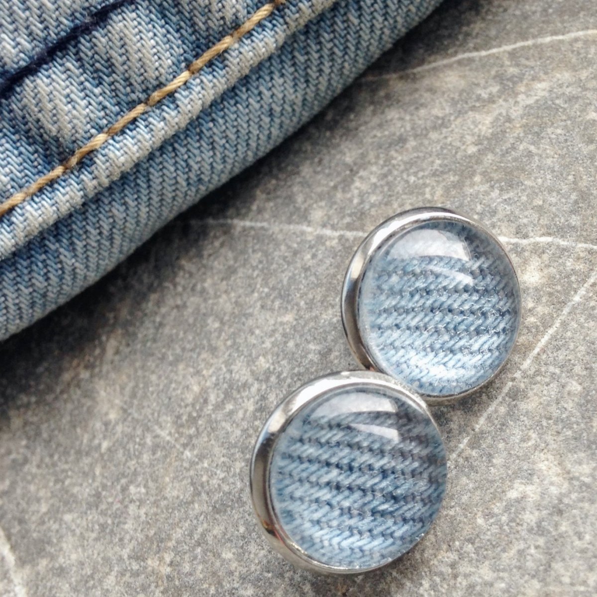 Riflové náušnice světlé - puzety