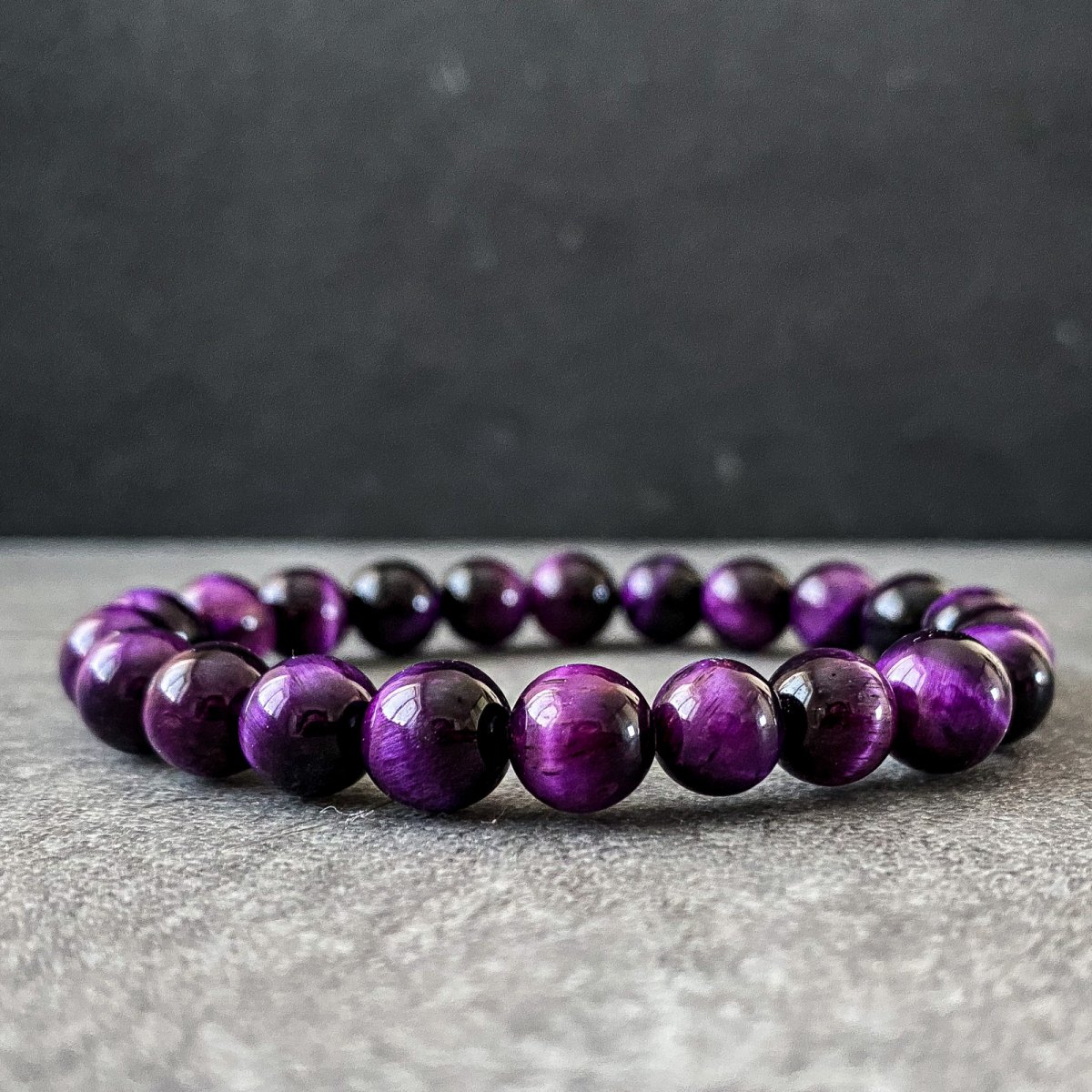 Minerální náramek - fialové tygří oko