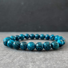 Minerální náramek - modrý praskaný achát