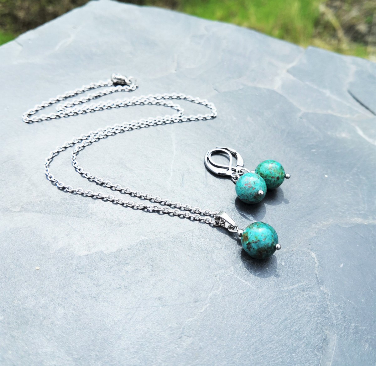 Náhrdelník*raritní kámen quantum quattro*1cm