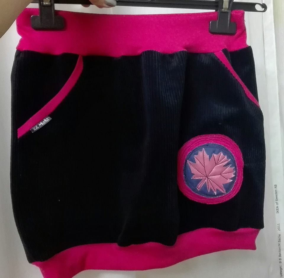 manžestrová sukně TM.MODRÁ+RŮŽOVÁ-ZAKÁZKA