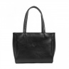 Velká kožená taška BIG SHOPPER - černá 
