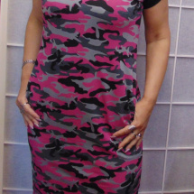 Šaty s kapsami - růžový maskáč, velikost M - MAXI SLEVA:)