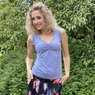 Tričko bez rukávů levandulové