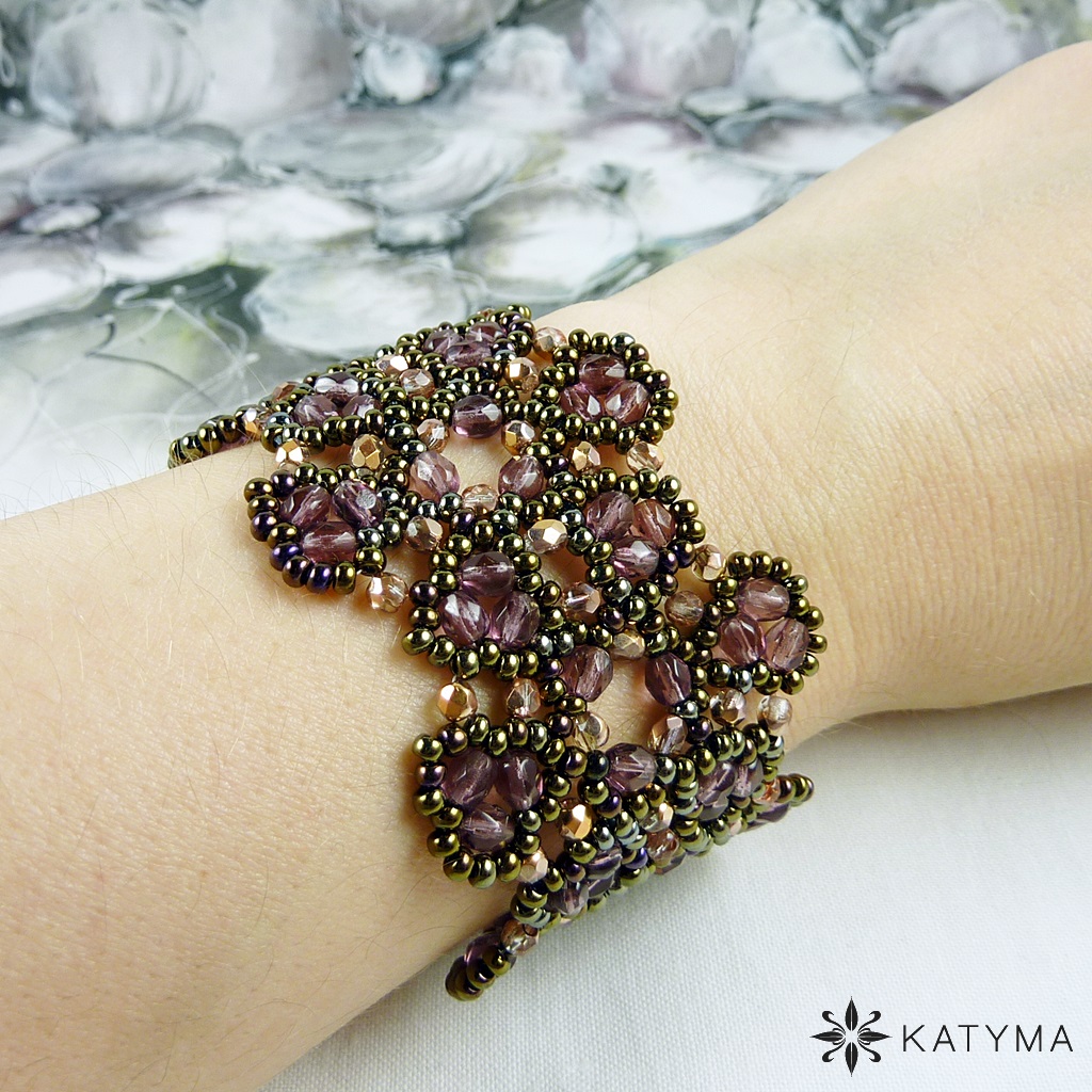 Náramek Krajka ametystová