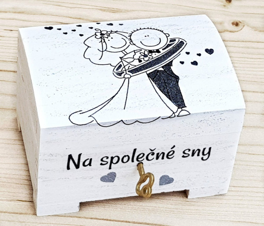 svatební truhlička na klíček