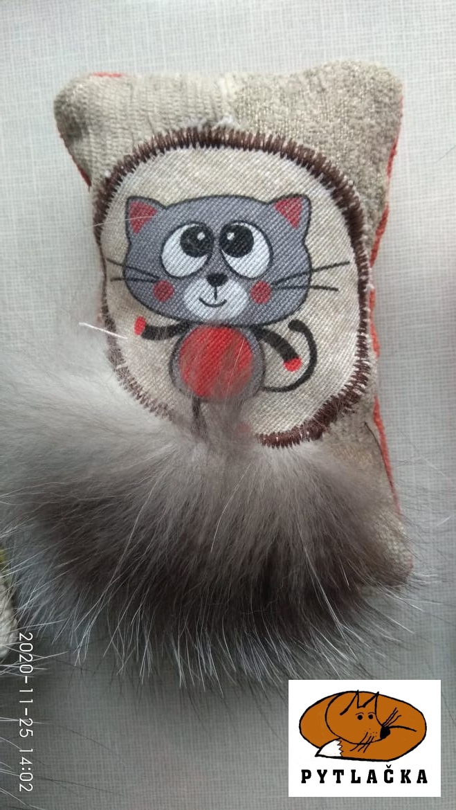 MAZLÍCÍ PODUŠKA PLNĚNÁ ŠANTOU PRO KOČKY A KOCOURKY