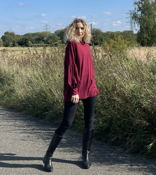 Bordó oversize mikina