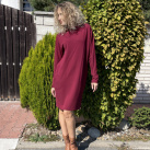 Bordó šaty se stojáčkem