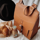 Kožený batoh hnědo-rezavý (původní cena 2980,-)