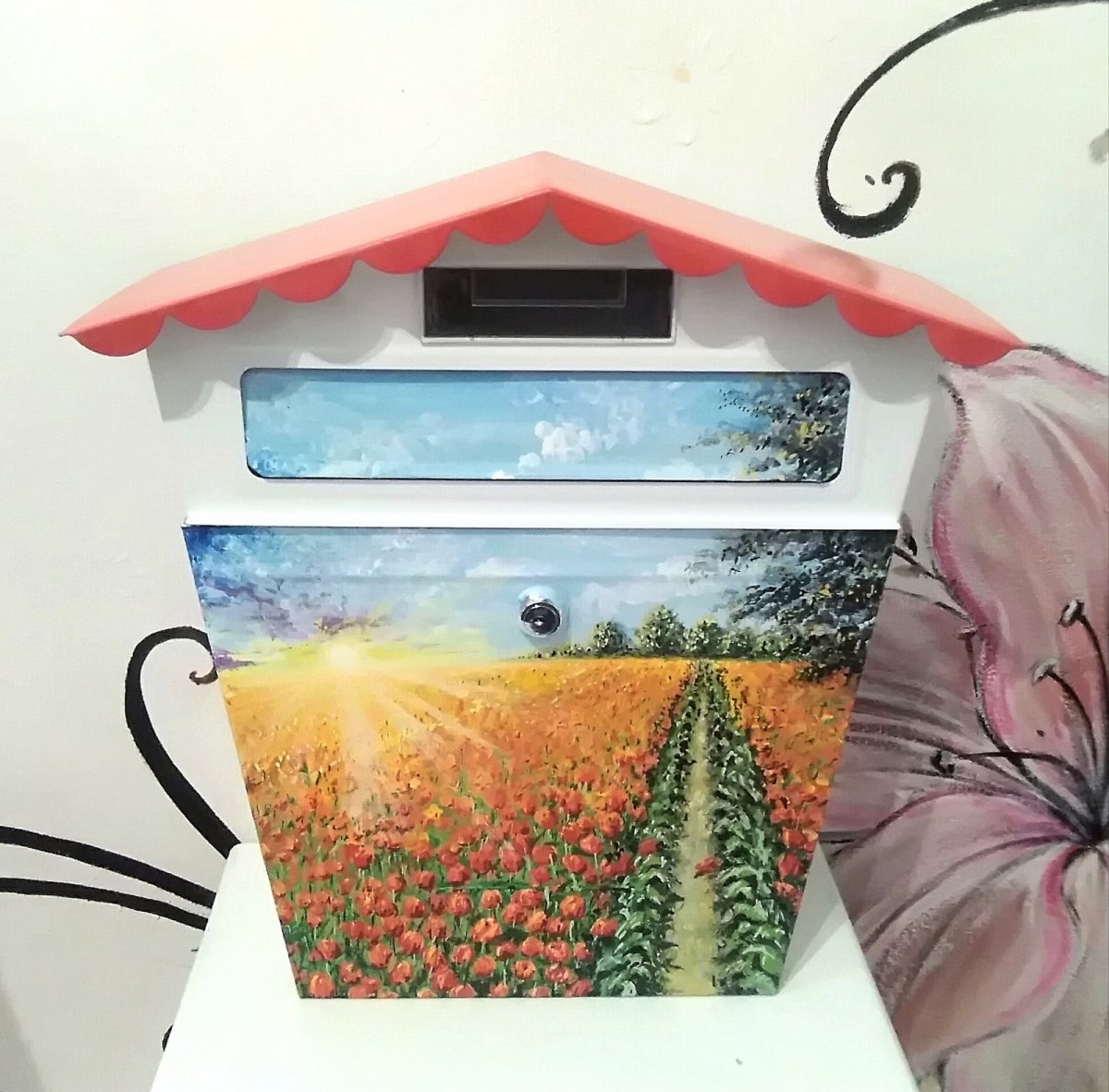 Poštovní schránka ručně malovaná-umělecký design