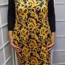 Šaty s kapsami - ornament, velikost M - MAXI SLEVA:)
