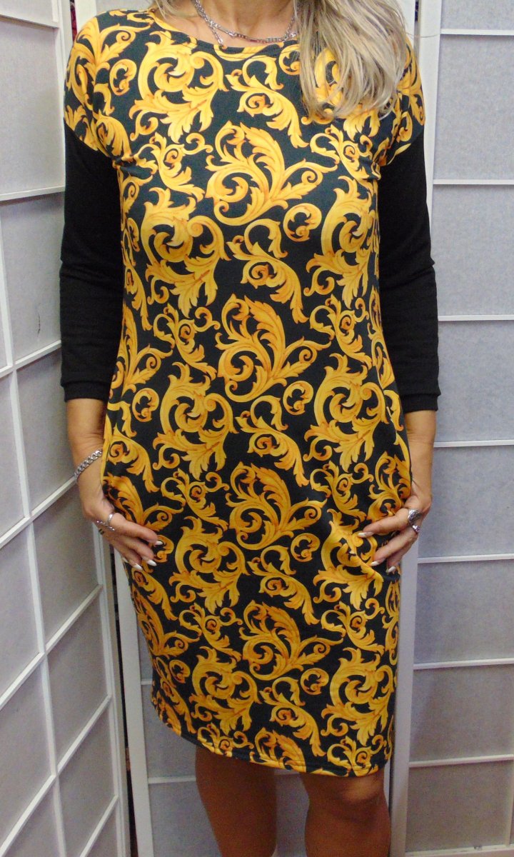 Šaty s kapsami - ornament S - XXXL