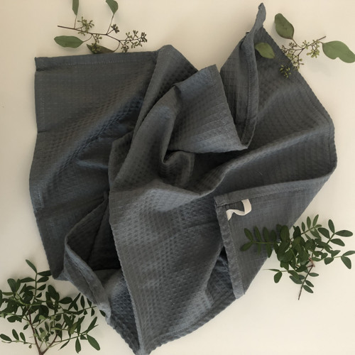 Vaflová utěrka / ručník - tmavě šedá