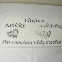 Cedulka -dekorace