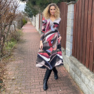 Zvonové zavinovací šaty dlouhé