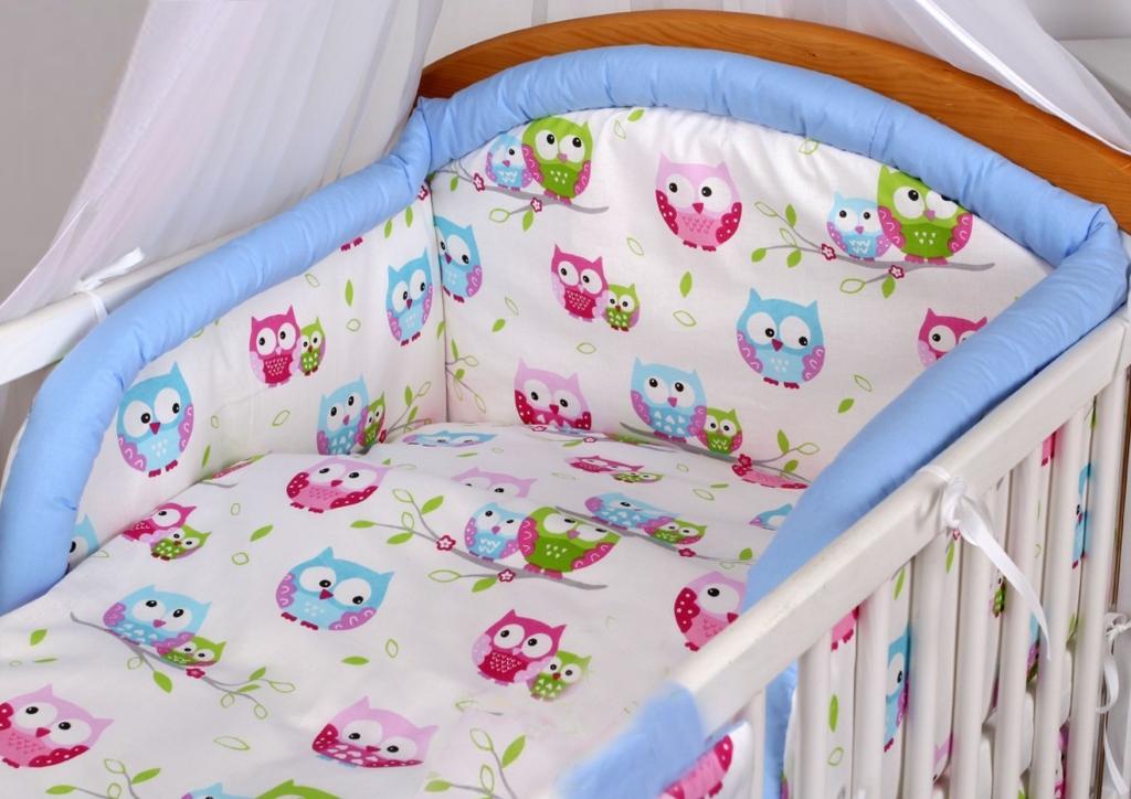 Povlečení + mantinel SOVIČKY