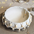 Velká buclatá mísa s dřevěnými korálky 1203