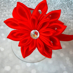 Čelenka s květinou.