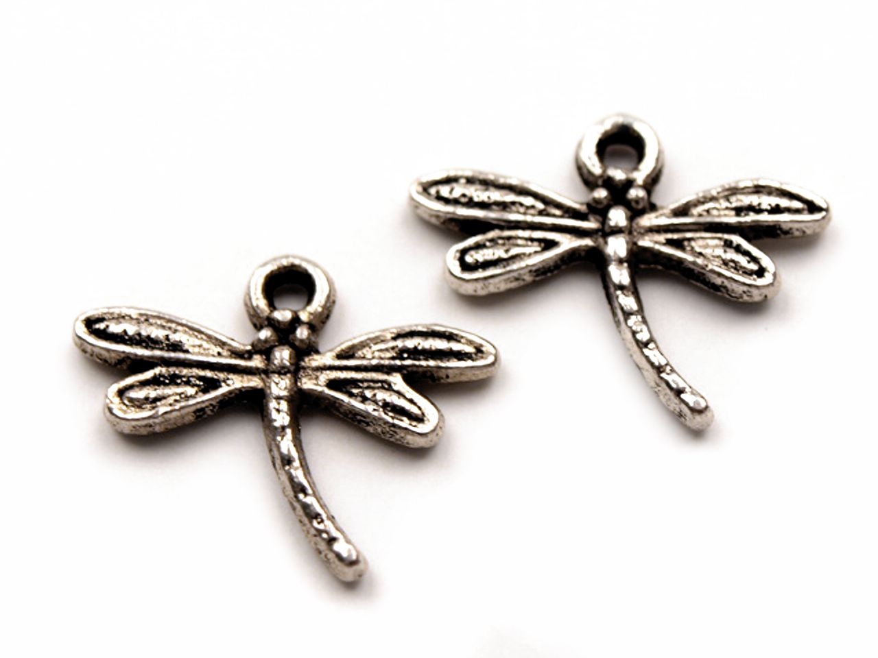 Přívěsek vážka 18x14mm - 5 ks - strostříbrná