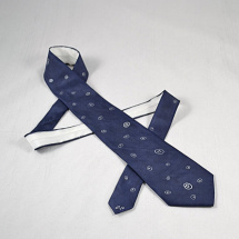 Tmavě modrá kravata se zavináči 1824896