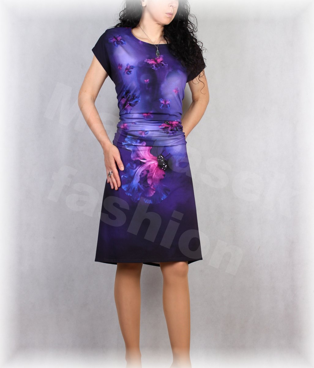 Šaty s řasením v pase vz.717