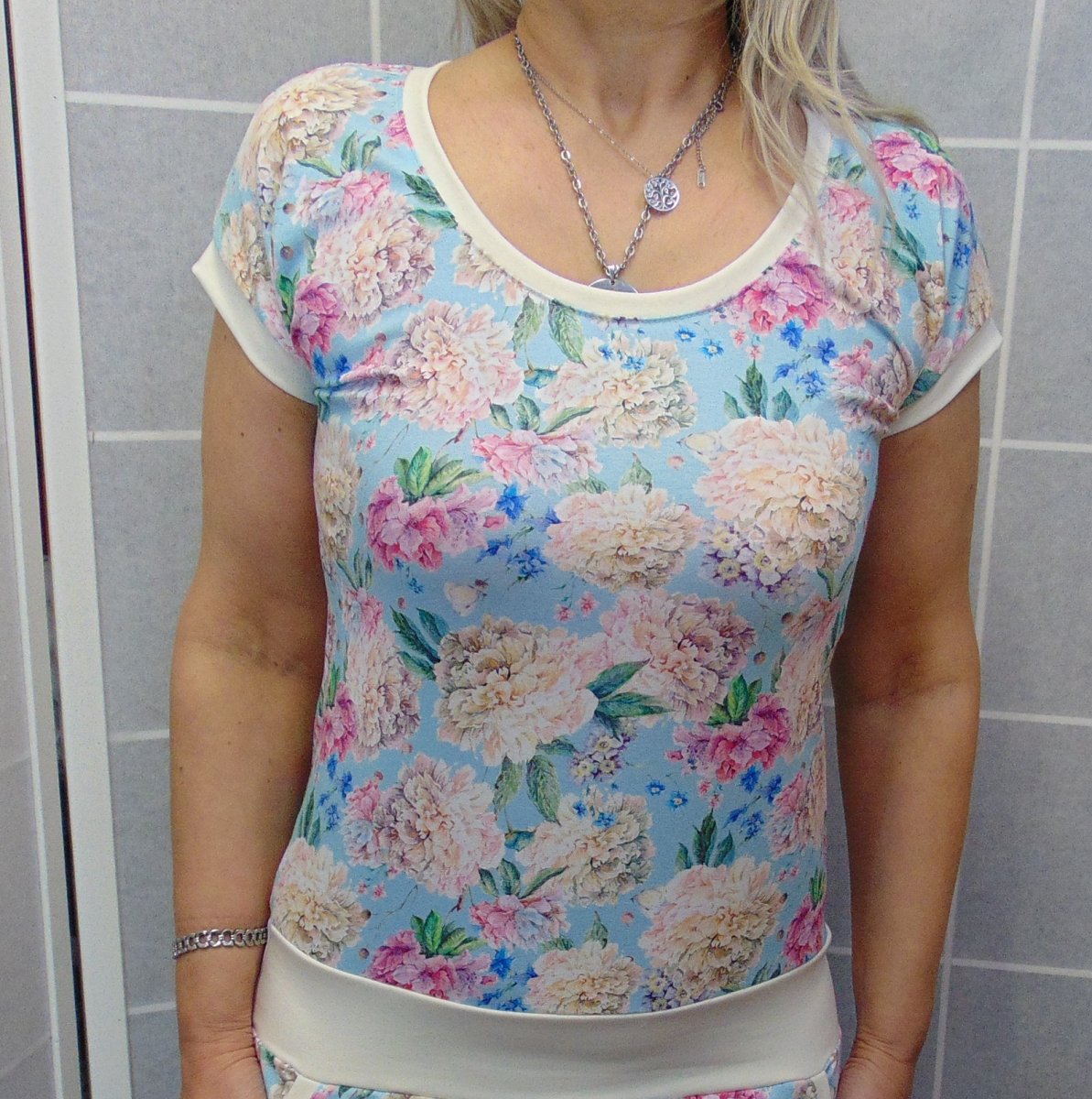 Tričko - květy (bavlna)