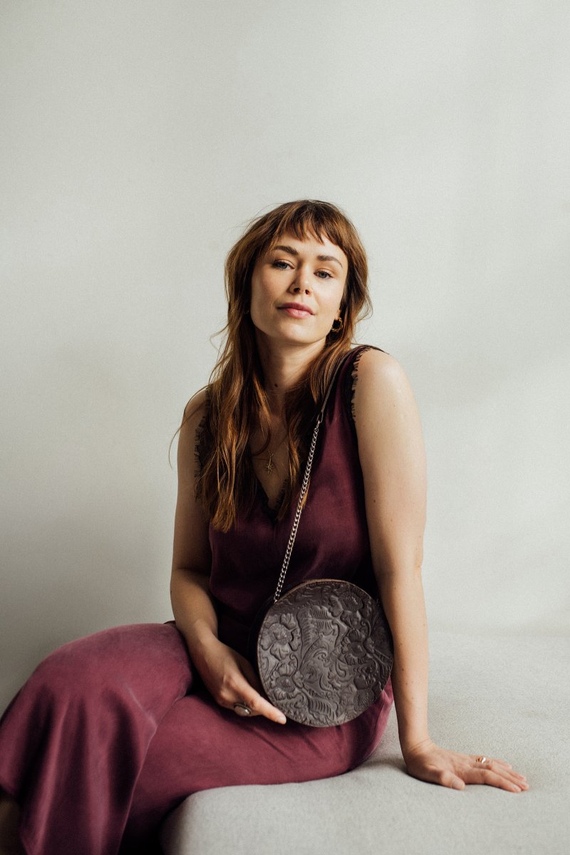 Kožená kabelka HONEY BEE - hnědá