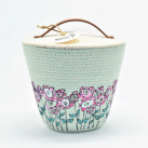 Miska / košík malovaný s poklopem 1341