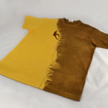 Žluto-hnědé triko s horolezcem S