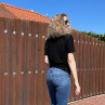Netopýří tunika s krátkým rukávem černá
