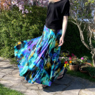 Polokolová sukně- dlouhá barevná